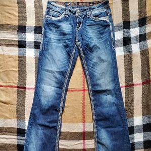 Rock Revival Rosa Bootcut Mid Rise Dark Wash Jeans